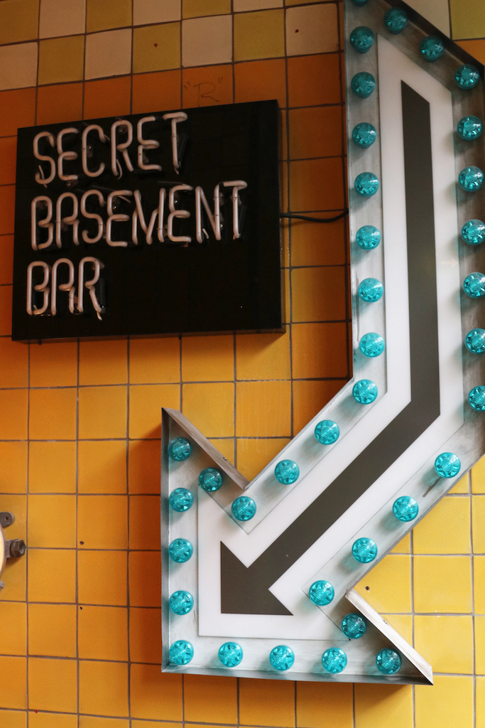 Jamie Oliver Secret Basement Bar Sign copy